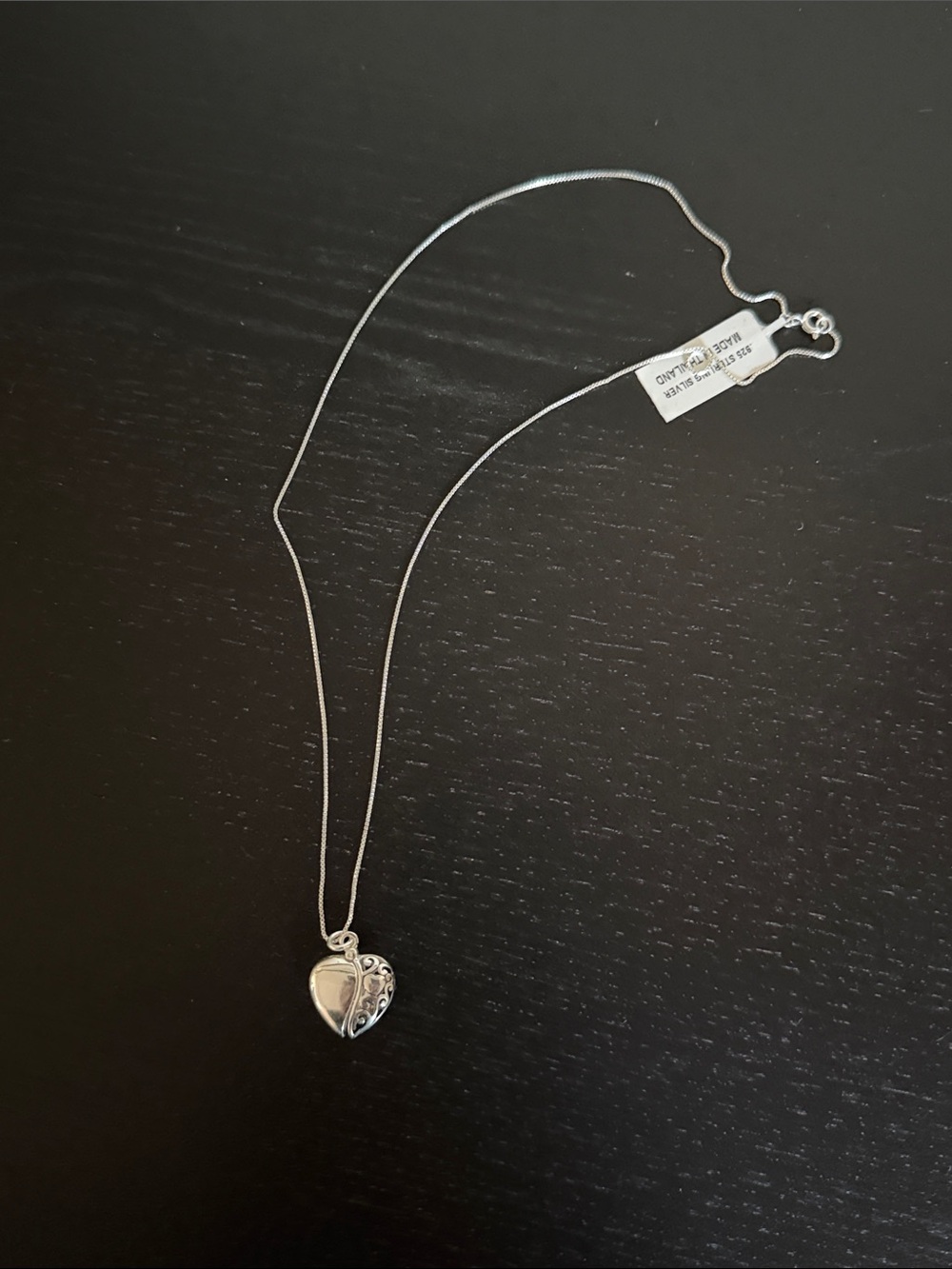 Heart Pendant Necklace - .925 Silver